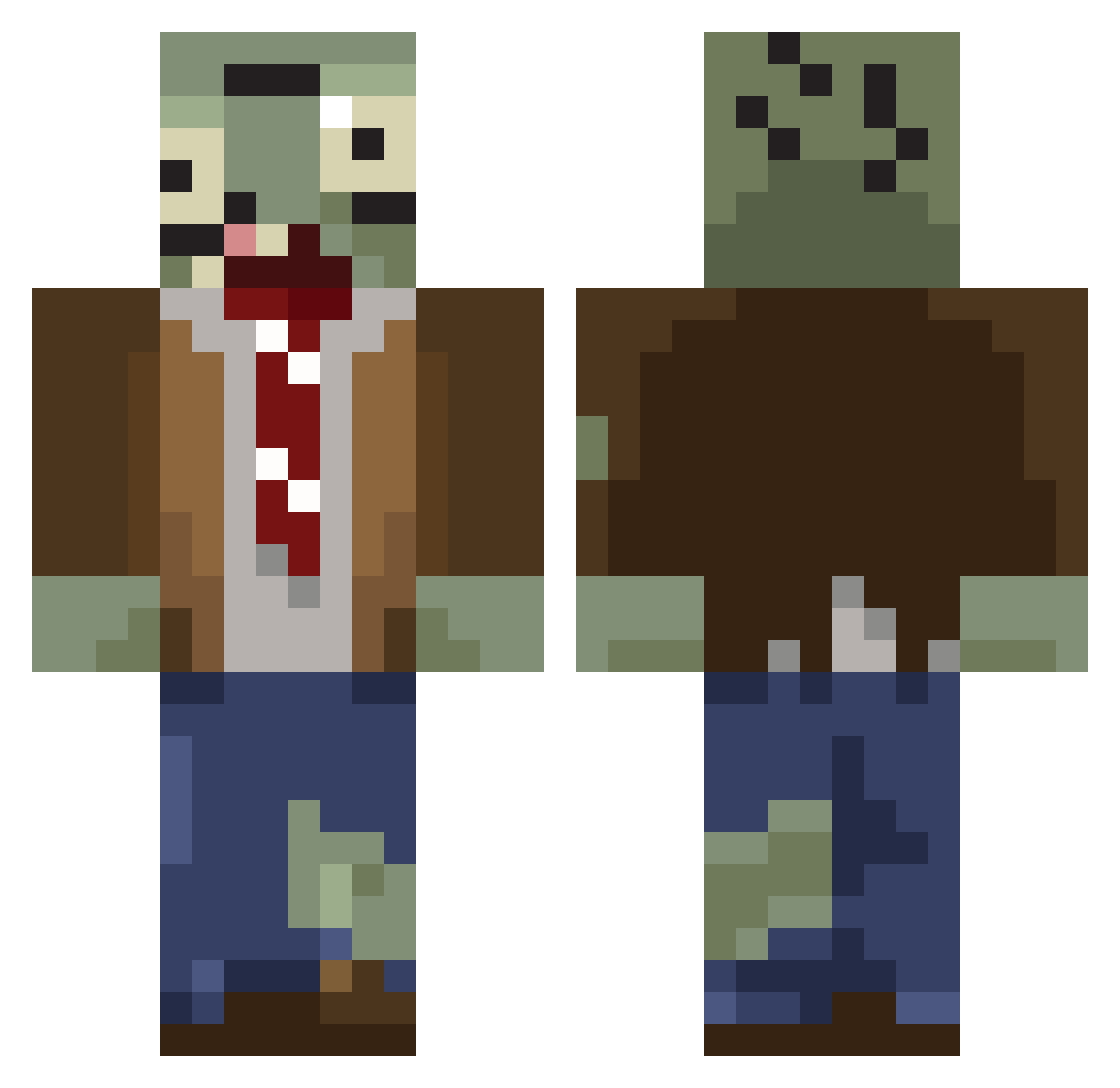 sportishbrother Minecraft skin, front and back view