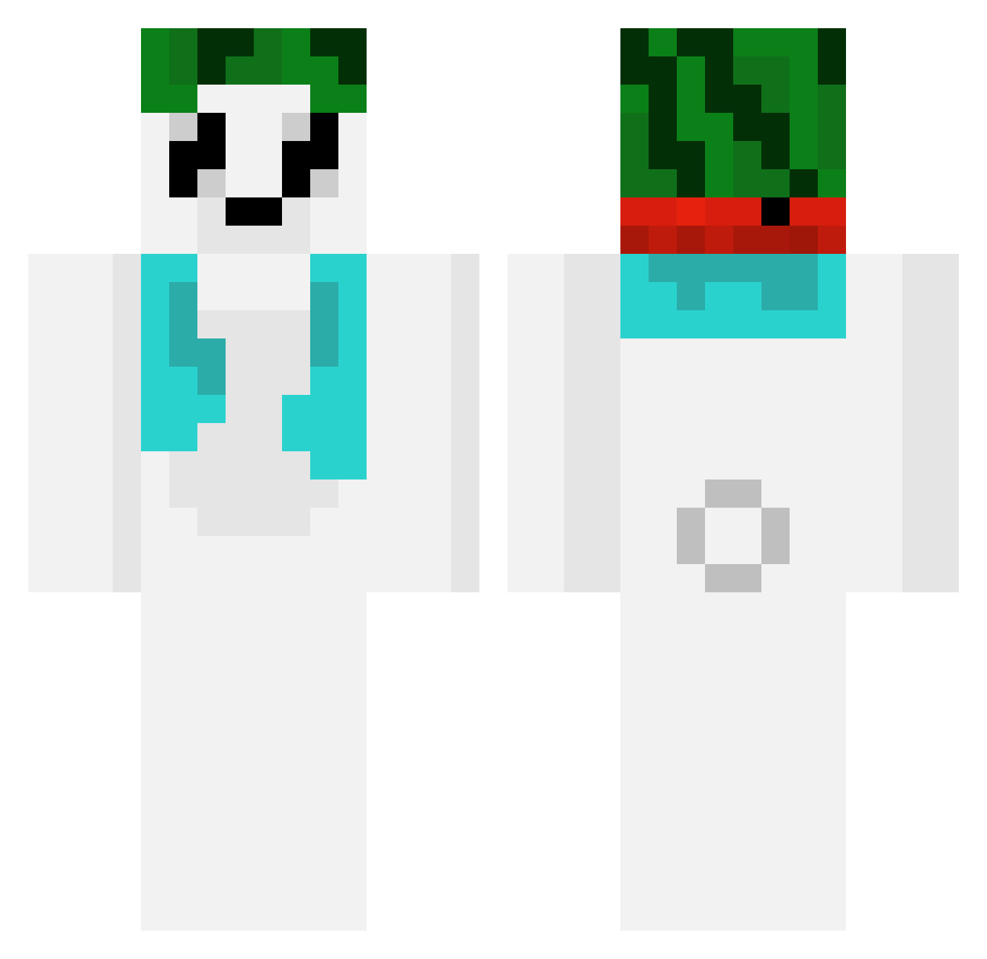 meatdeadMN Minecraft skin, front and back view