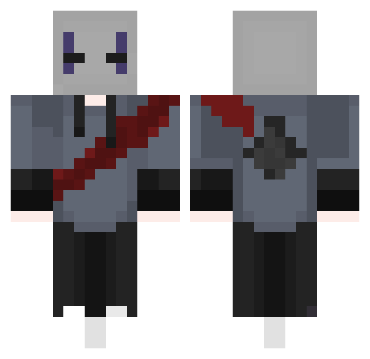 CynicalSleeper Minecraft skin, front and back view