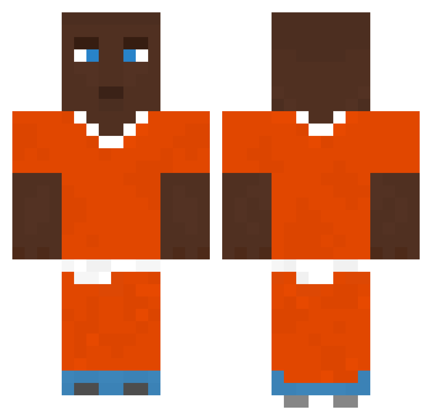 nicosaiya Minecraft skin, front and back view