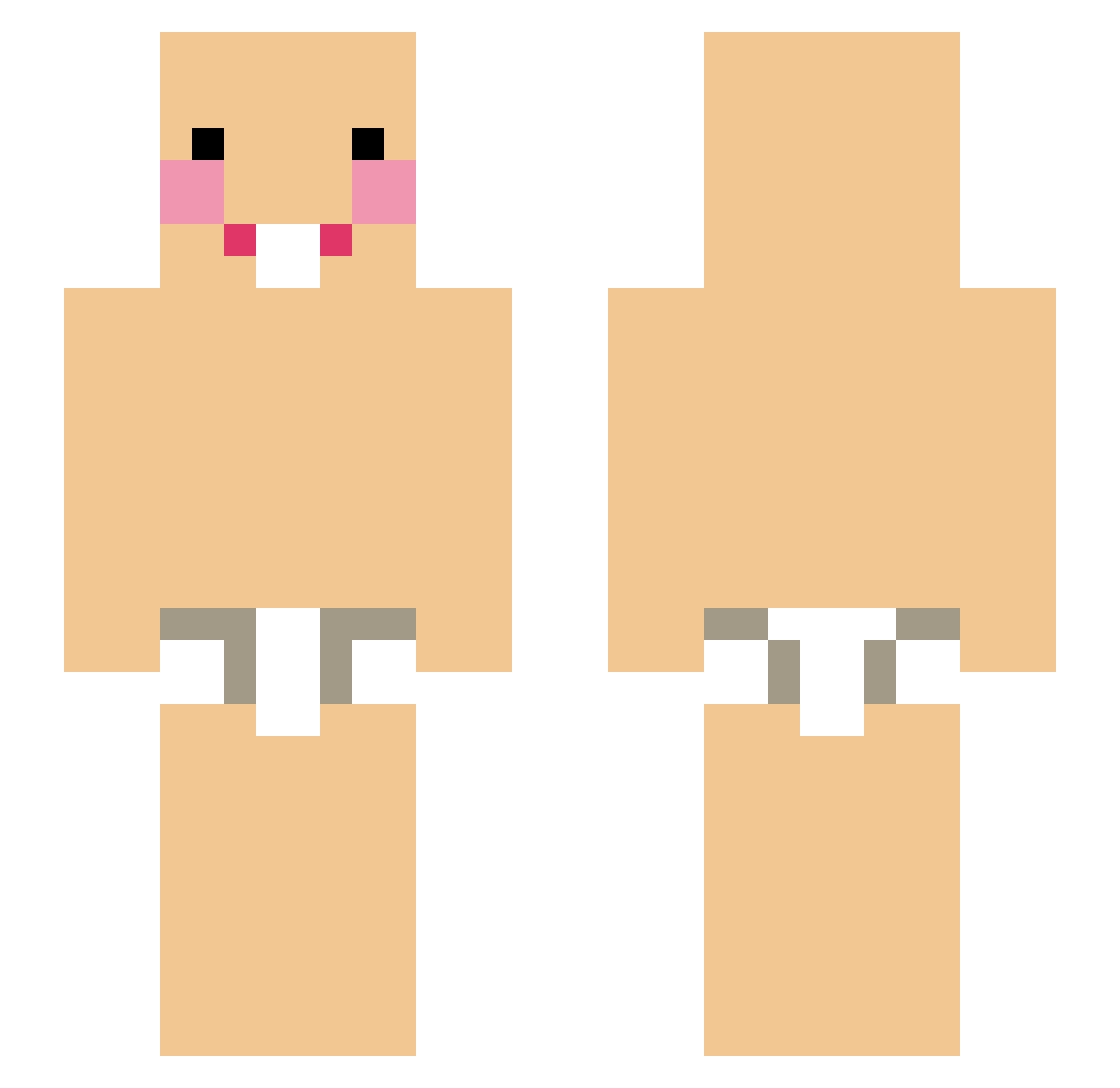 anid2345 Minecraft skin, front and back view