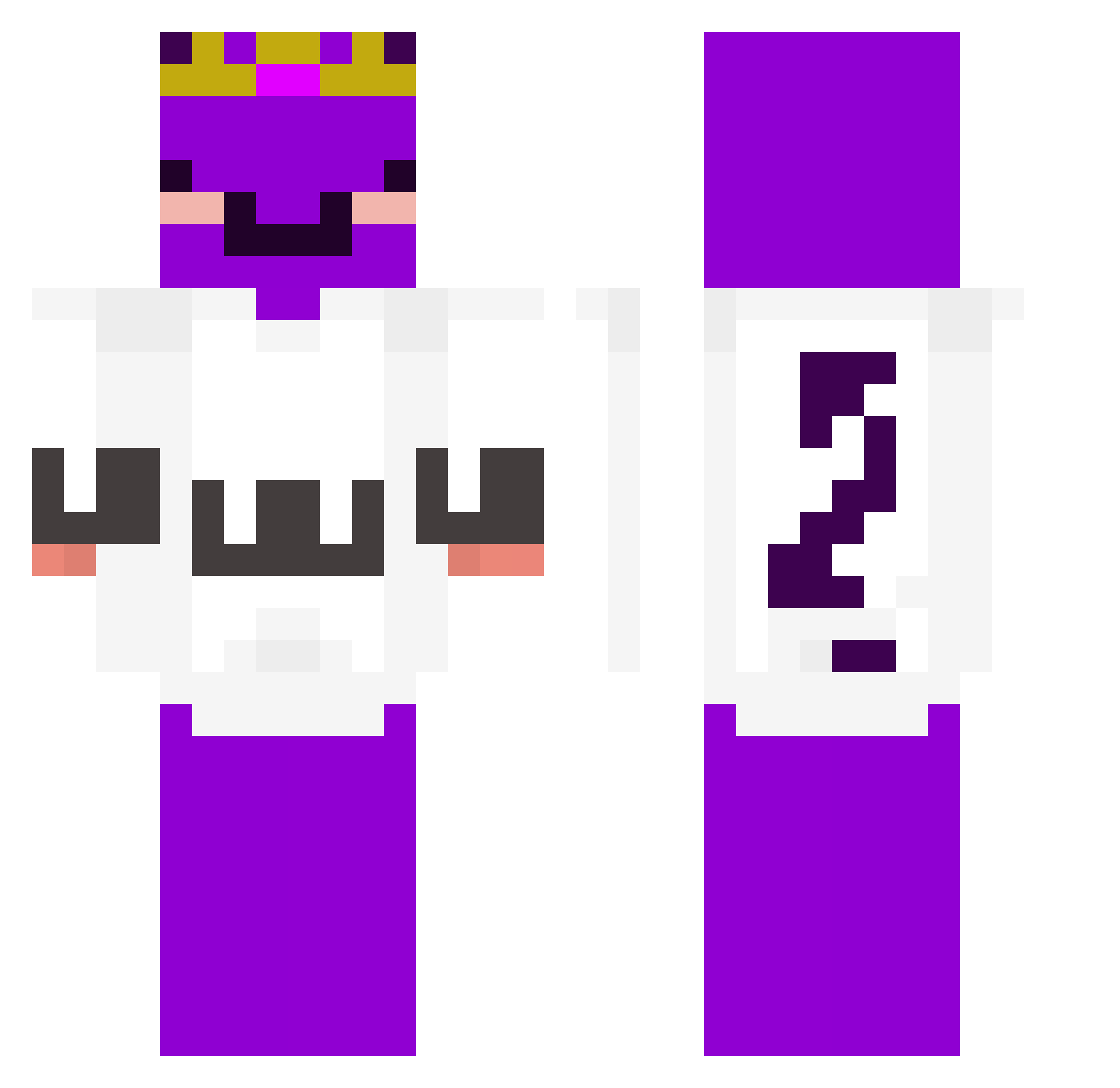 shapness5 Minecraft skin, front and back view