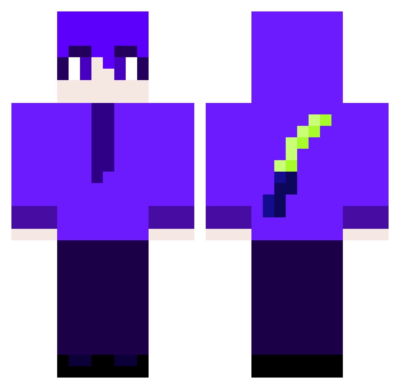 Massimax05 Minecraft skin, front and back view