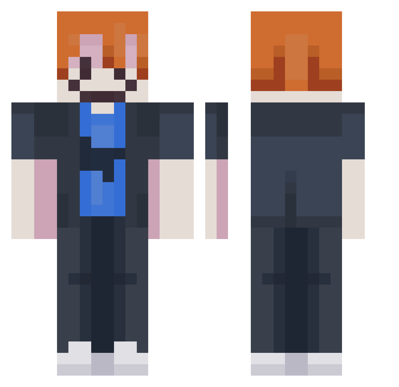 kornyhasia Minecraft skin, front and back view
