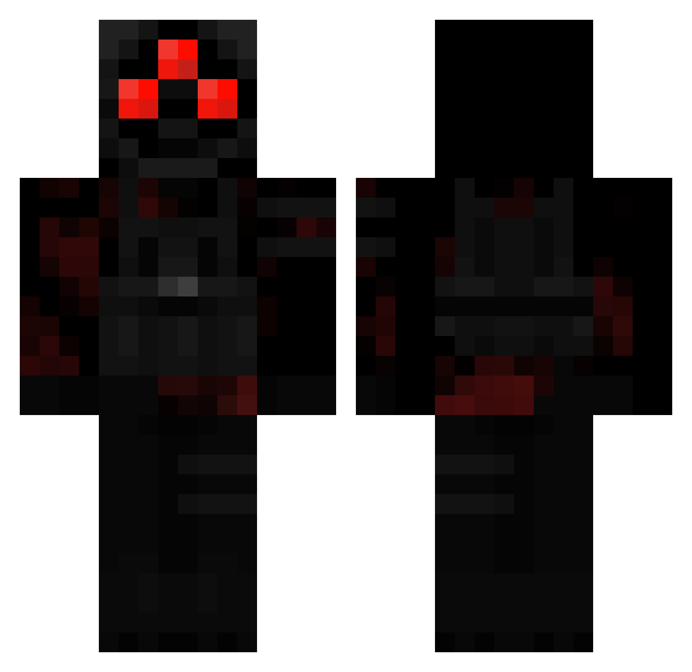 Doomttvbtw Minecraft skin, front and back view