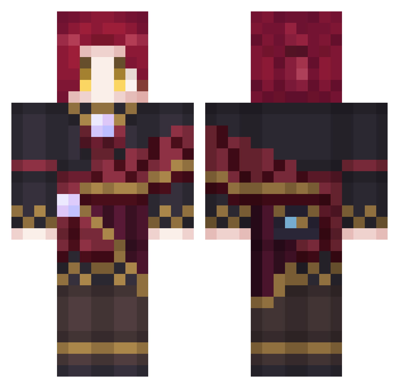 cogom0721 Minecraft skin, front and back view