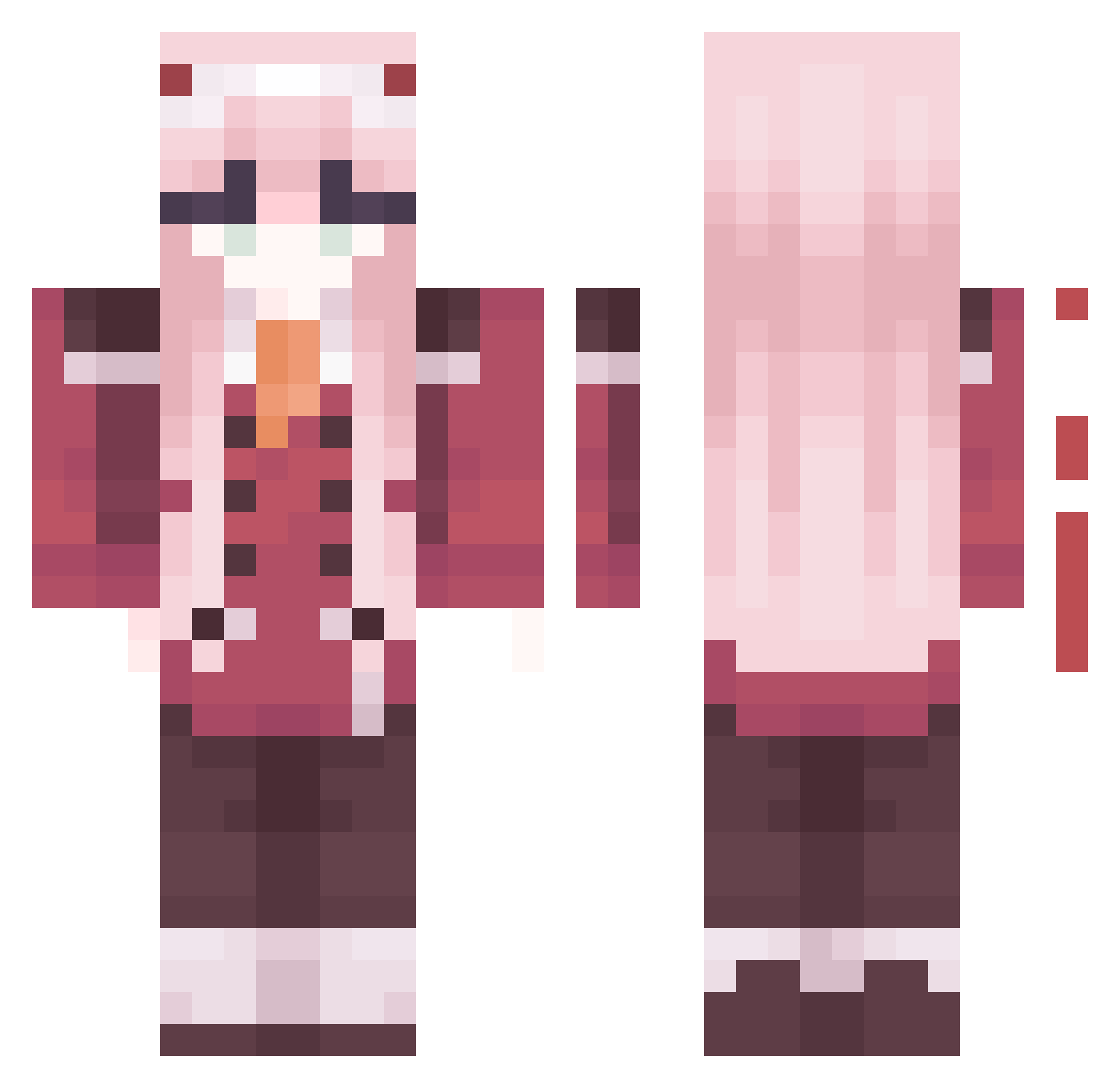Arkenitz Minecraft skin, front and back view