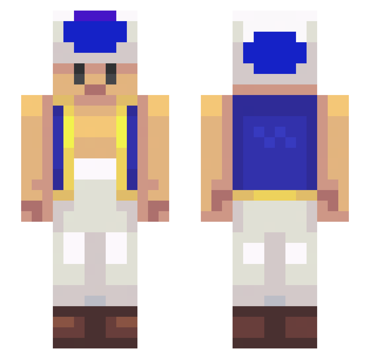 GriimmZYT Minecraft skin, front and back view