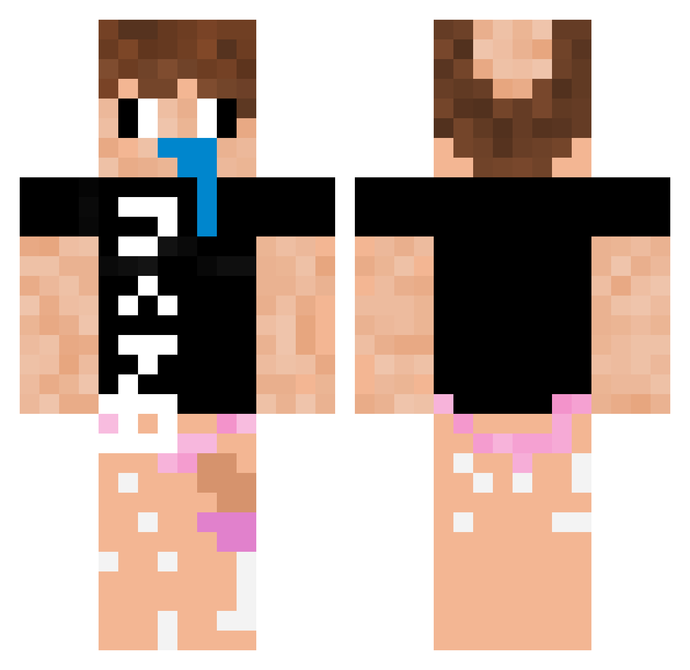 chotitiaxd Minecraft skin, front and back view