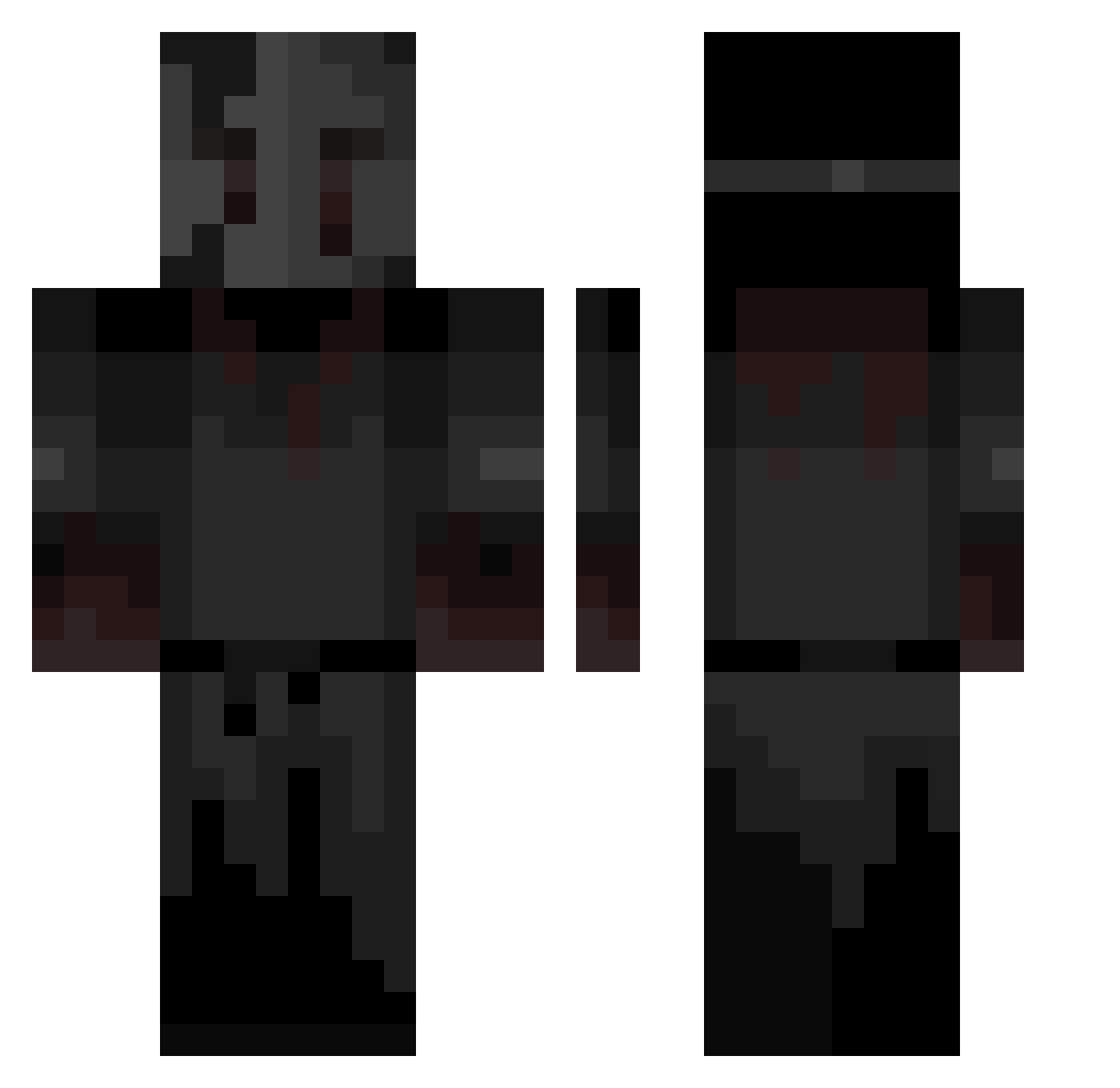 lisnal Minecraft skin, front and back view