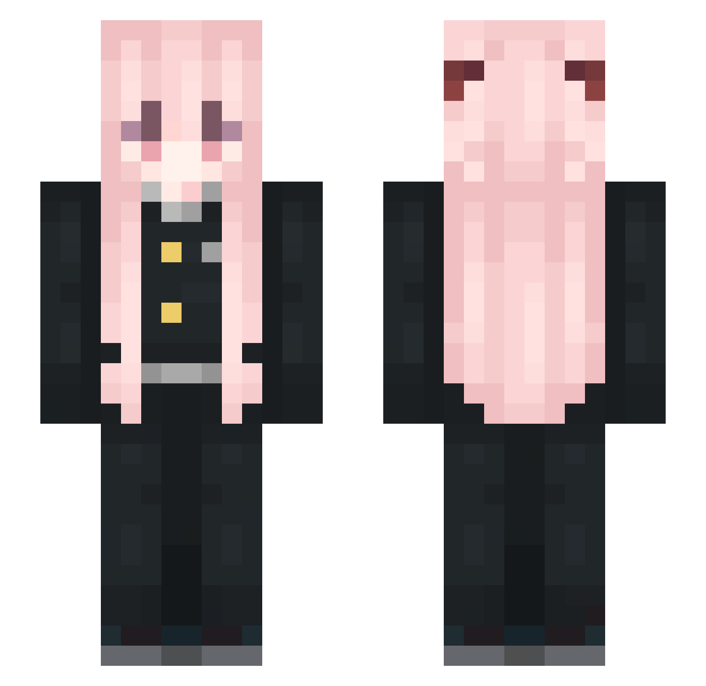 Almaaaa_ Minecraft skin, front and back view