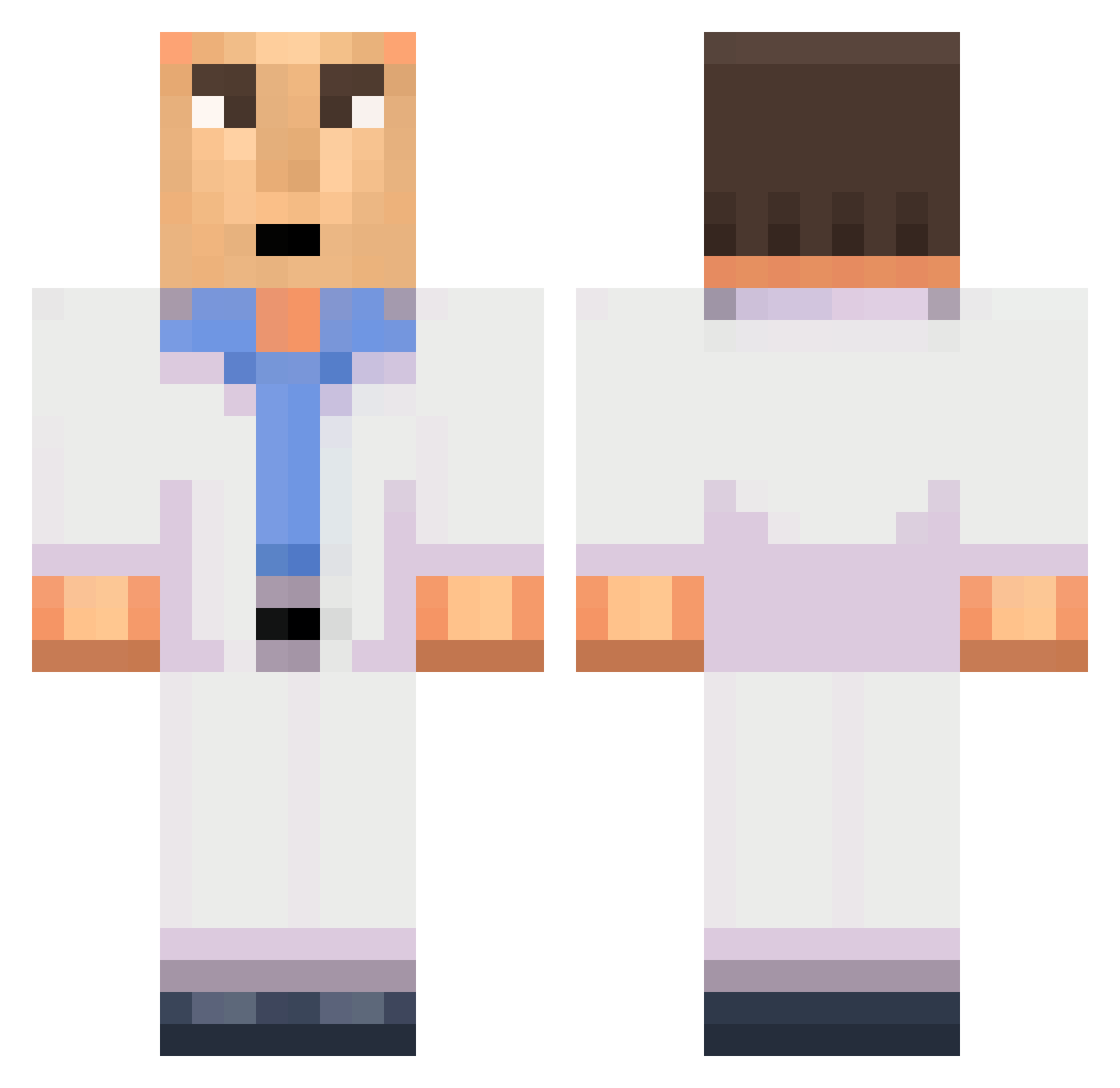 real_nicolascage Minecraft skin, front and back view