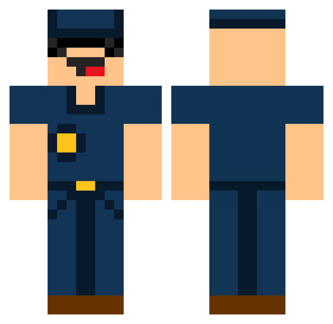 OKC_BoSS Minecraft skin, front and back view