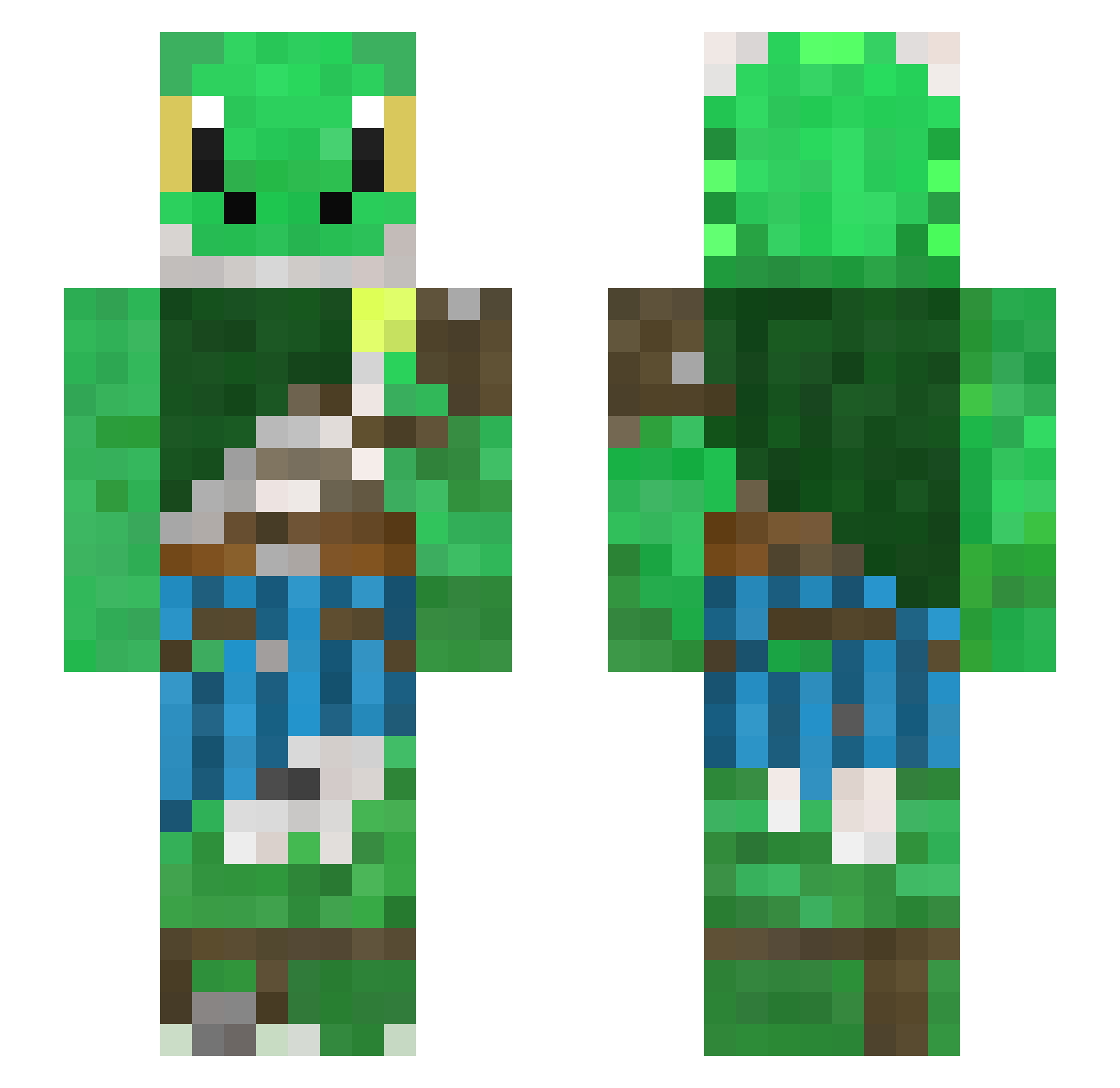 ryanthecomic Minecraft skin, front and back view