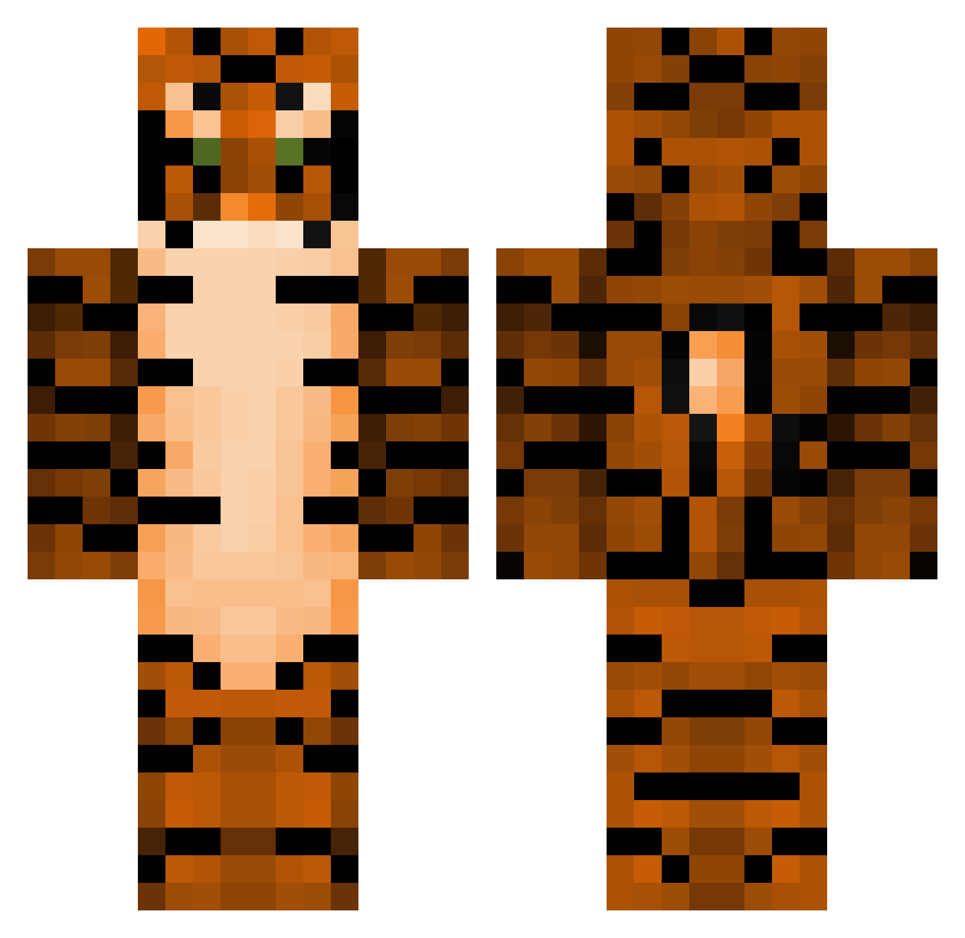 wilko048 Minecraft skin, front and back view