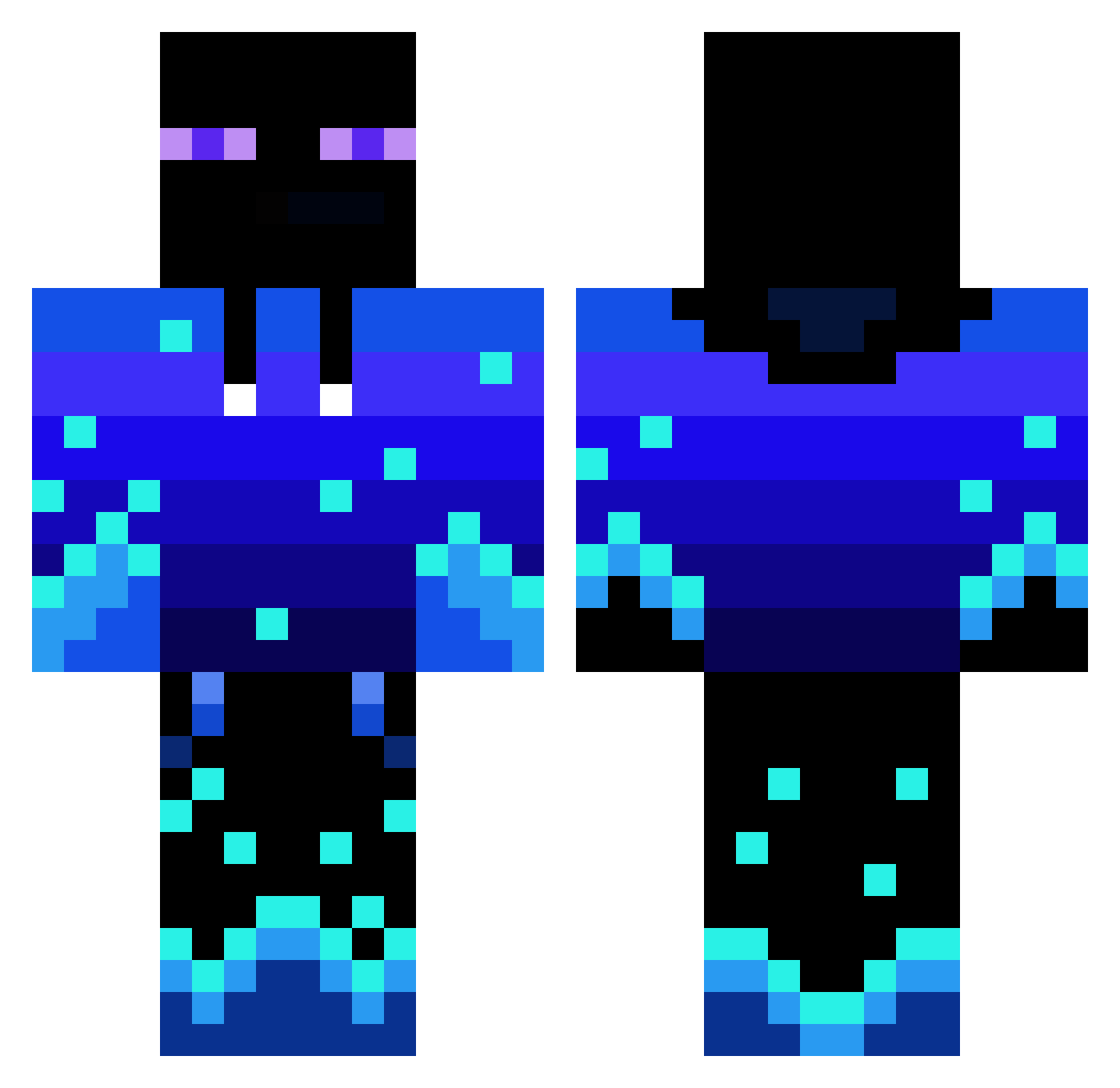 DigBar002 Minecraft skin, front and back view