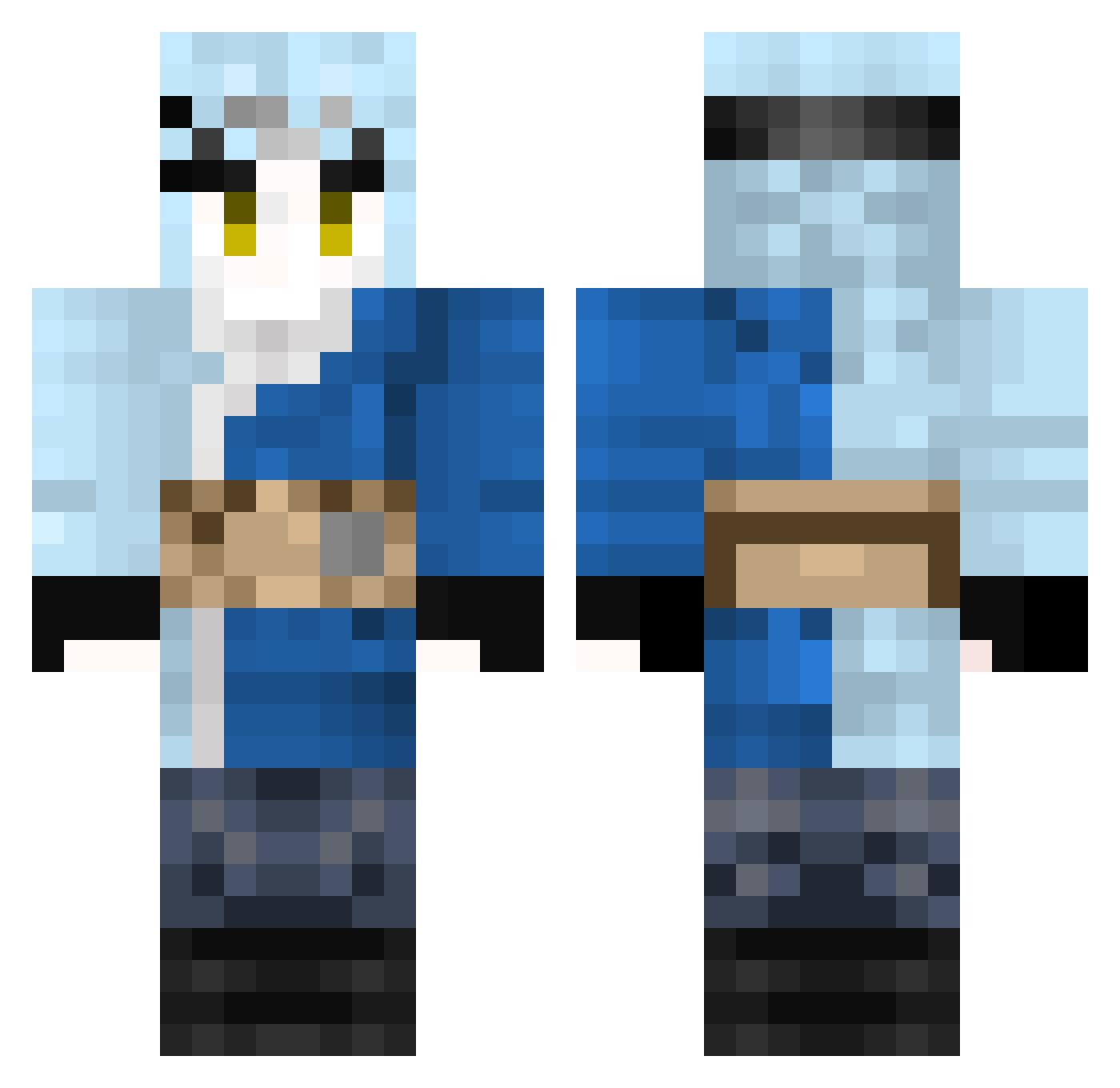 Fischstaebchen47 Minecraft skin, front and back view