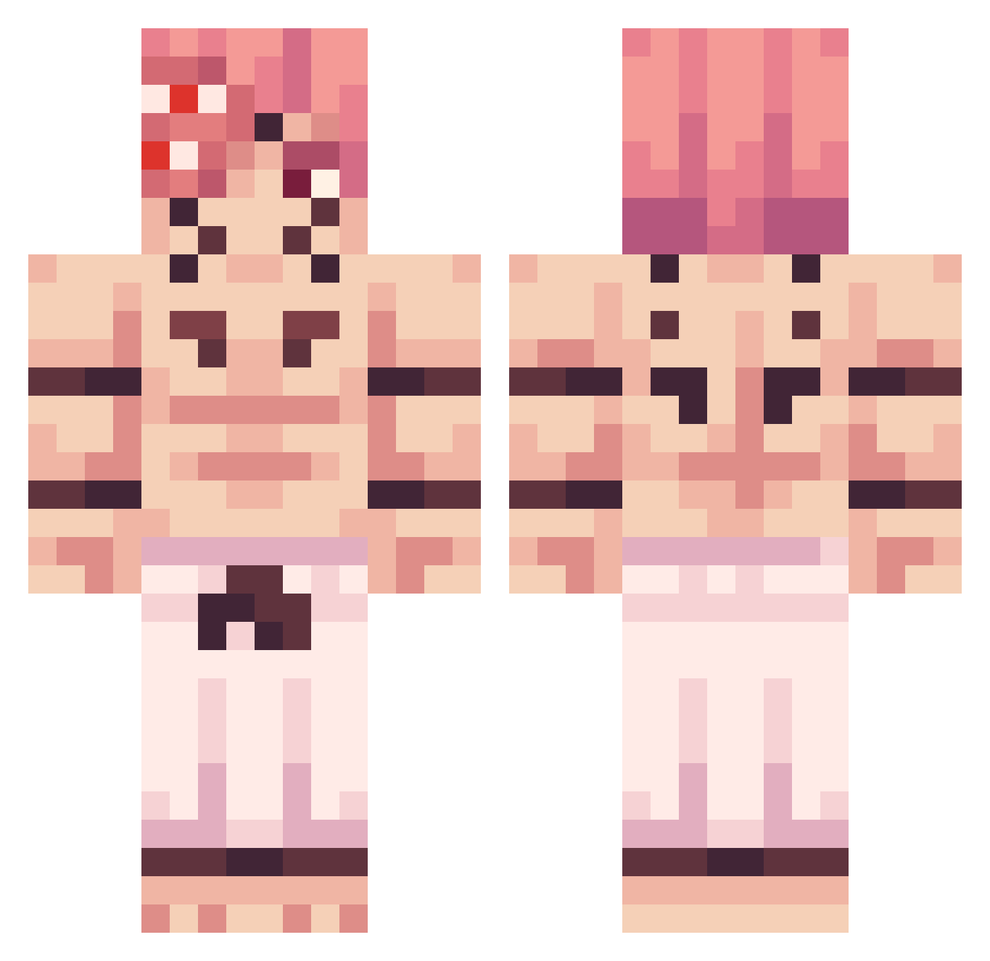 LordRaptorShark Minecraft skin, front and back view
