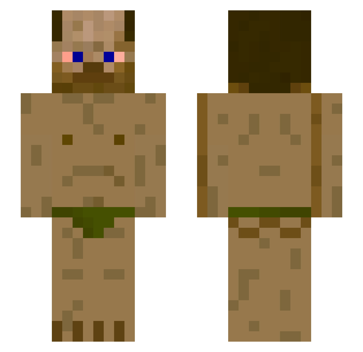 maxgamer69 Minecraft skin, front and back view