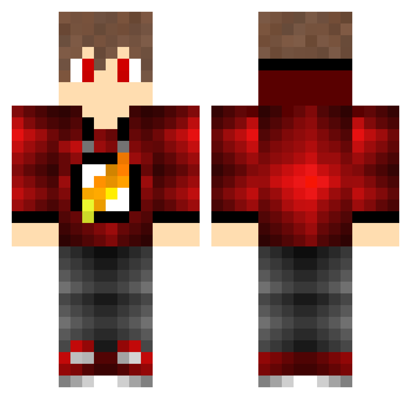 nmendesk_ Minecraft skin, front and back view