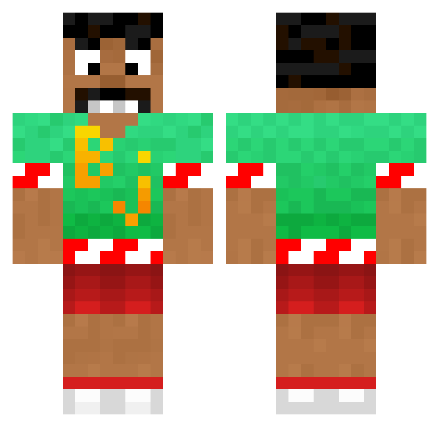Torrent1704 Minecraft skin, front and back view