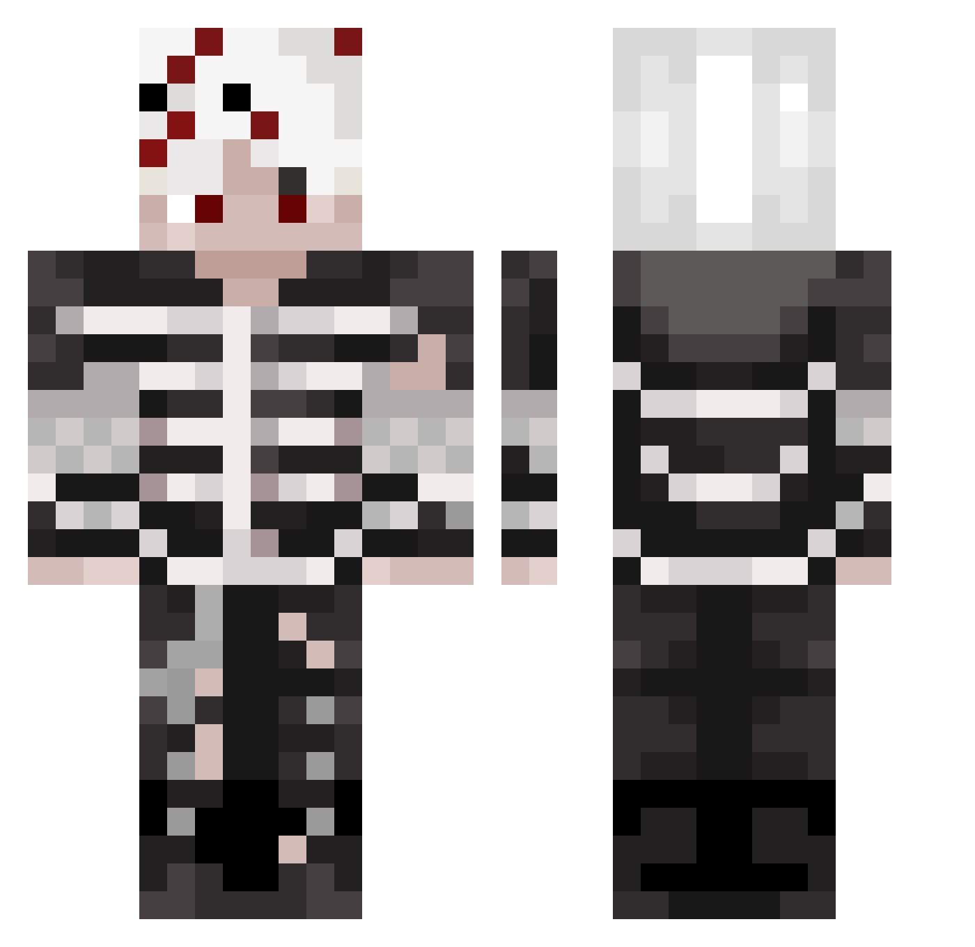 patientMIEr Minecraft skin, front and back view