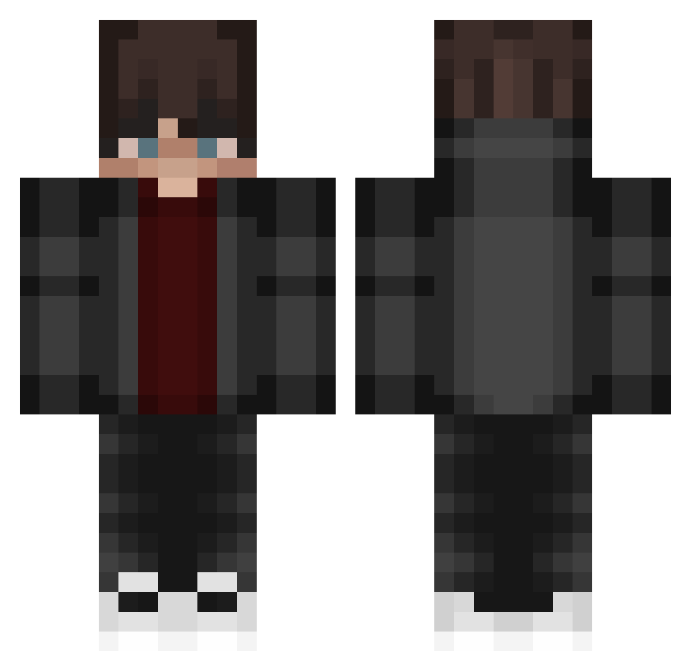 Todostrokie Minecraft skin, front and back view
