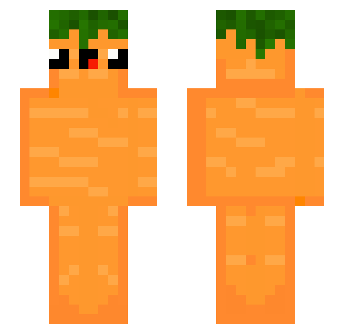 Snickii Minecraft skin, front and back view