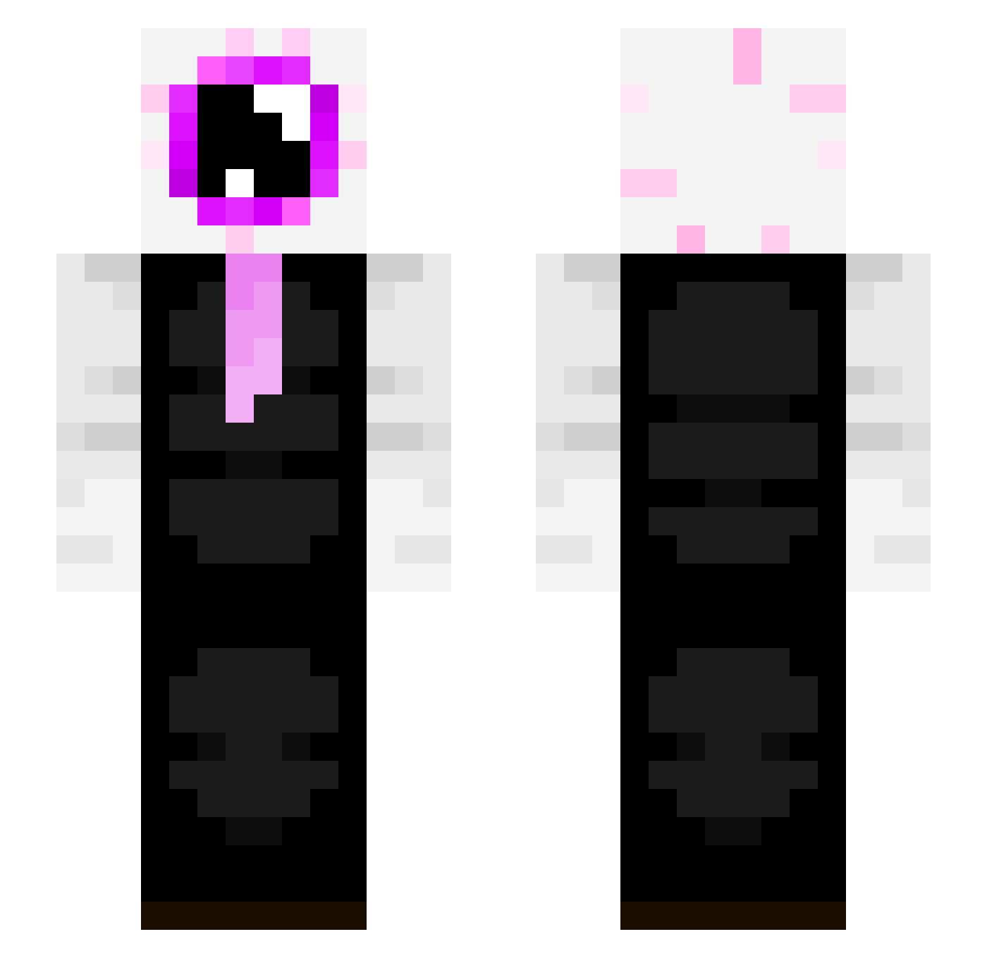 o1cb Minecraft skin, front and back view