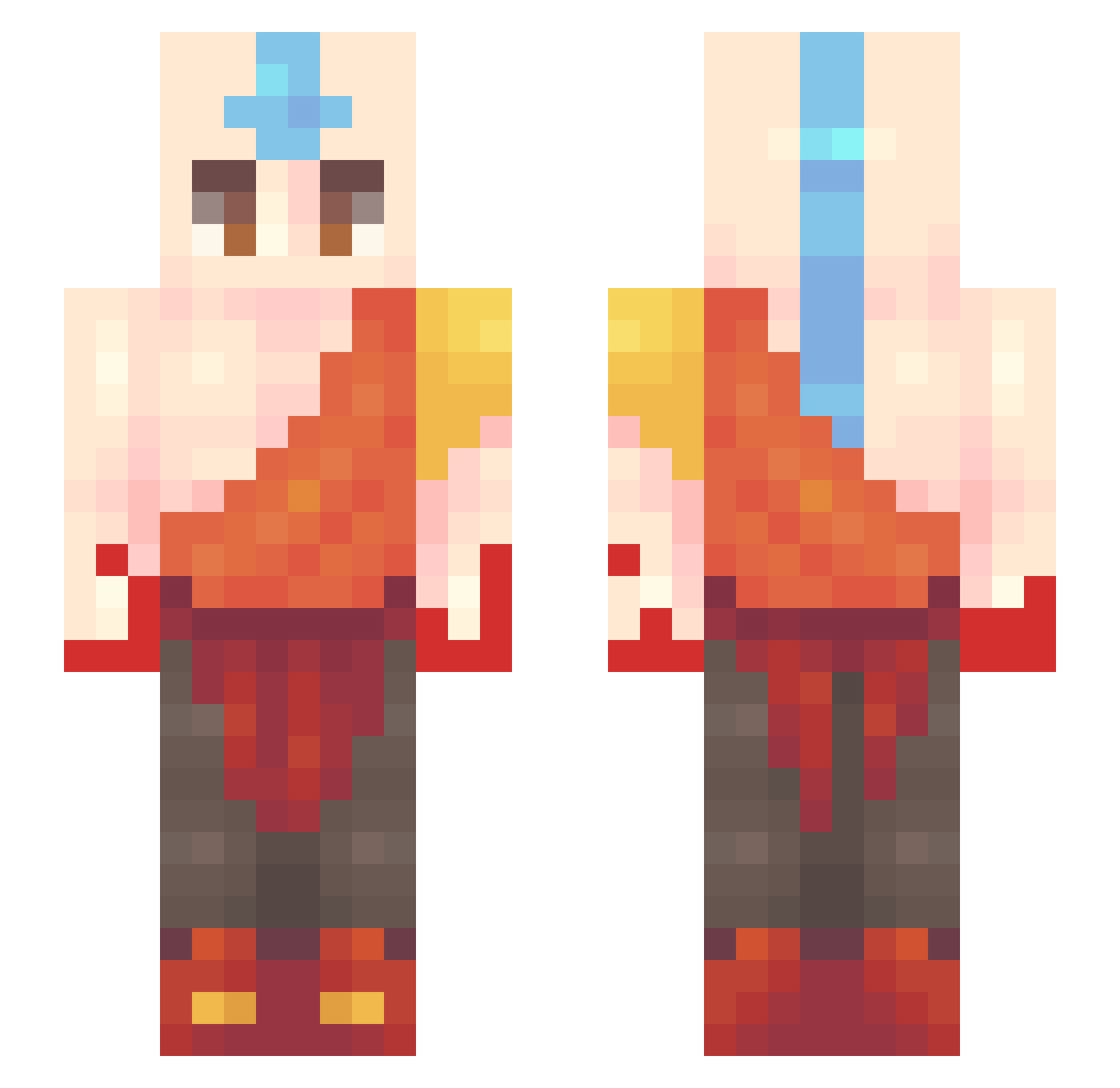 SpiderEvil2099 Minecraft skin, front and back view
