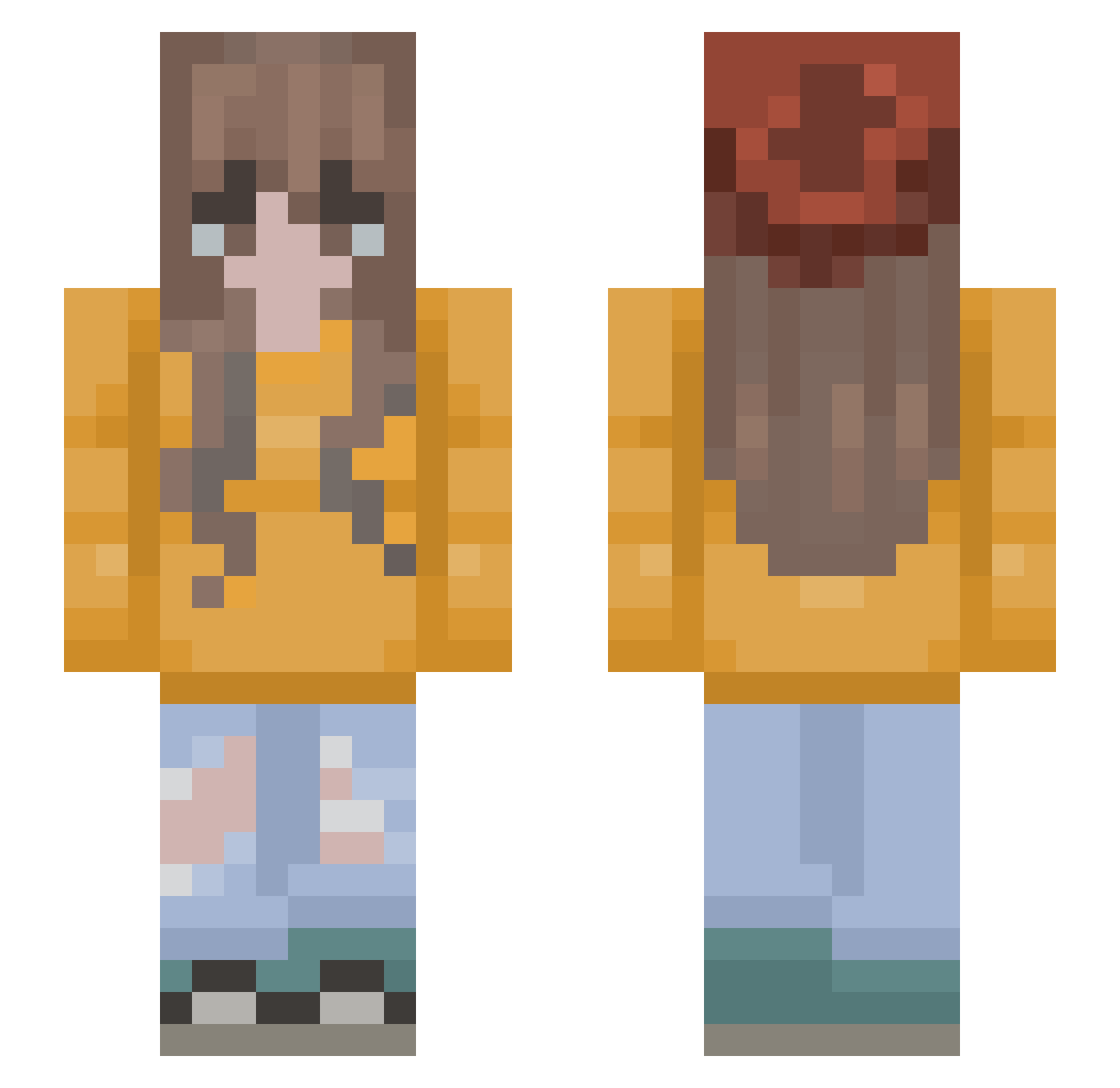 Vivaciously Minecraft skin, front and back view