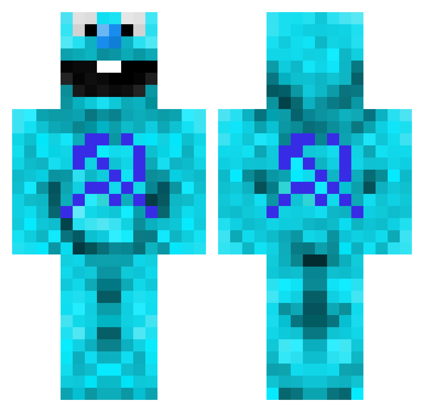 LandonP15 Minecraft skin, front and back view