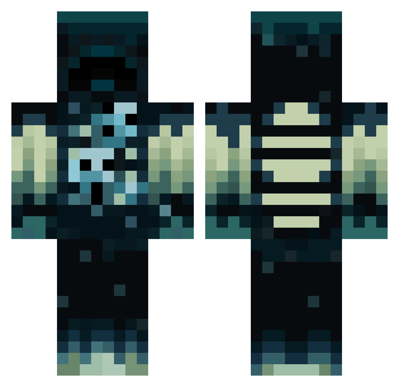 GamerTPGT Minecraft skin, front and back view