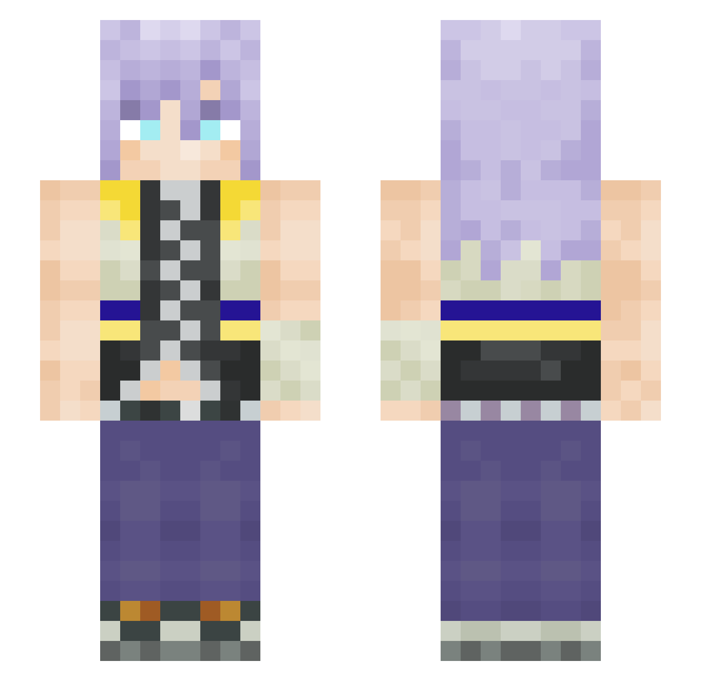 DeD_D13 Minecraft skin, front and back view