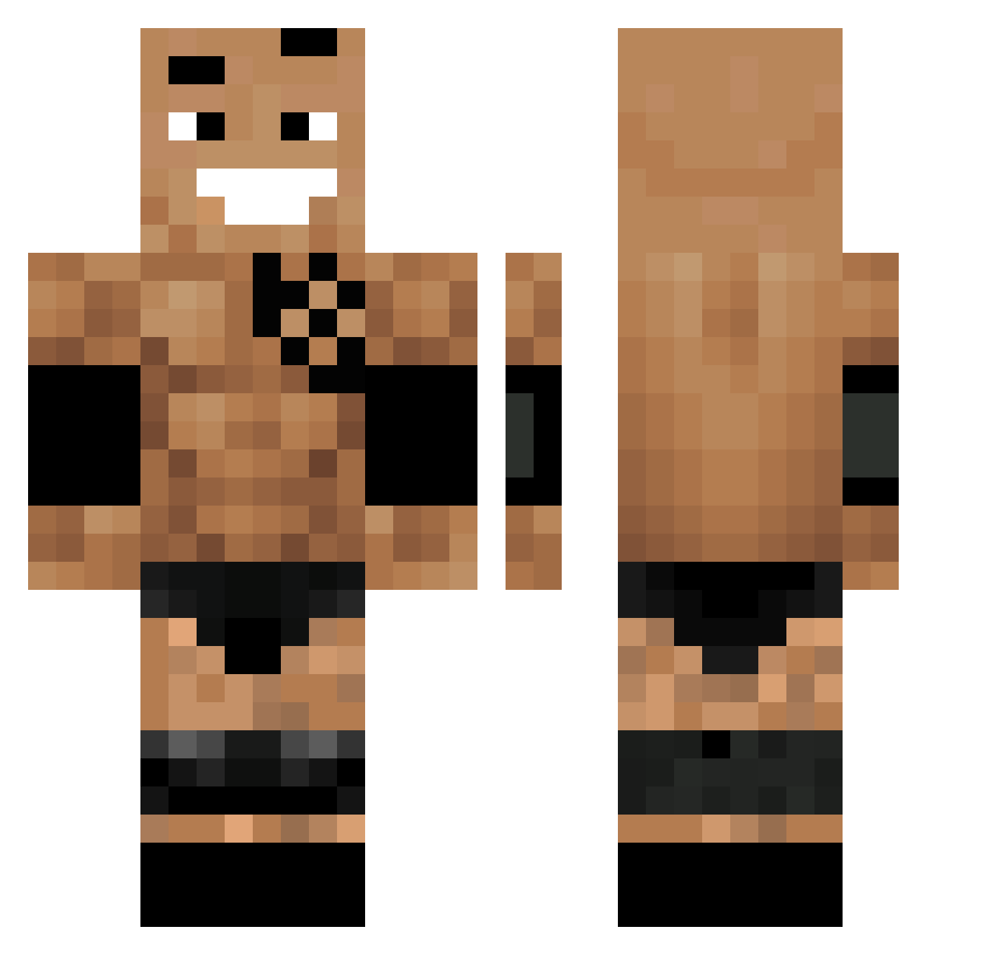 Kichu1375 Minecraft skin, front and back view