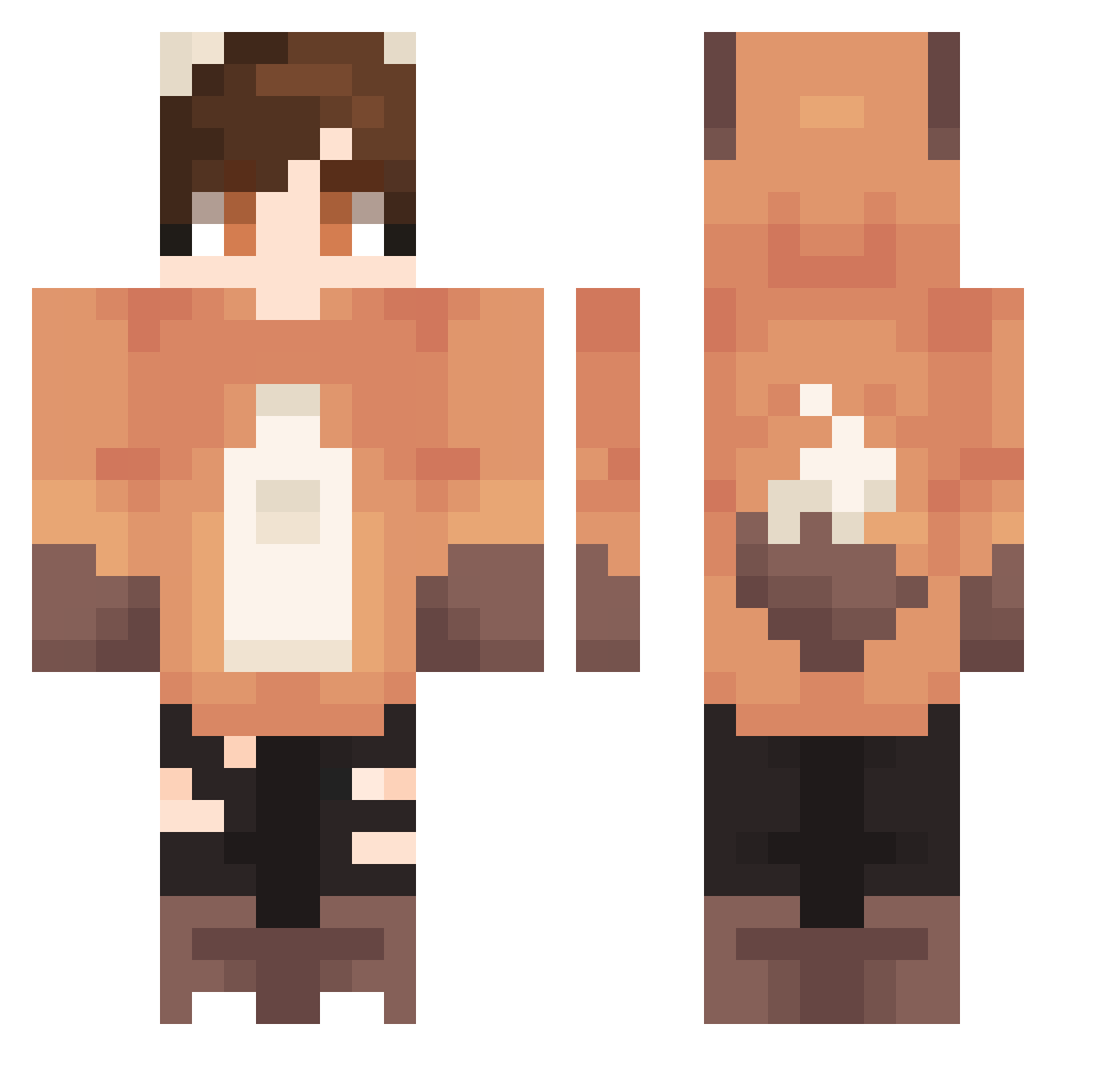 nef4rian Minecraft skin, front and back view