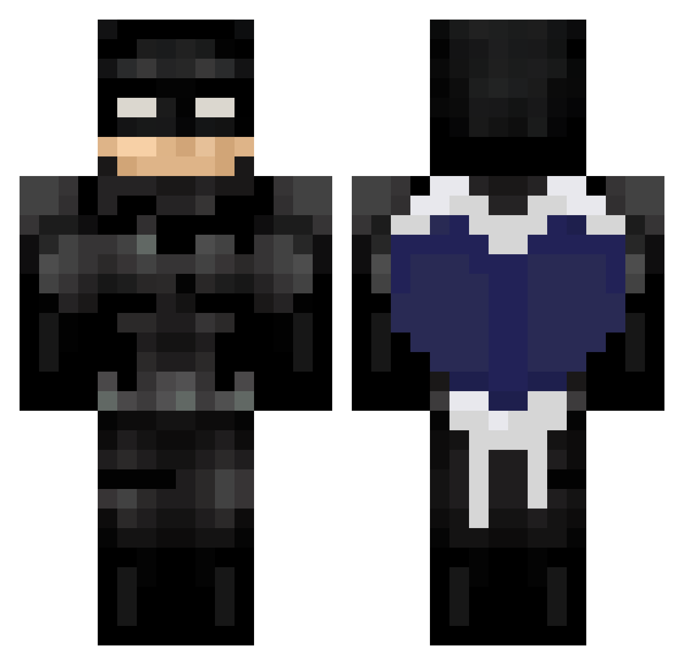 zugatti Minecraft skin, front and back view
