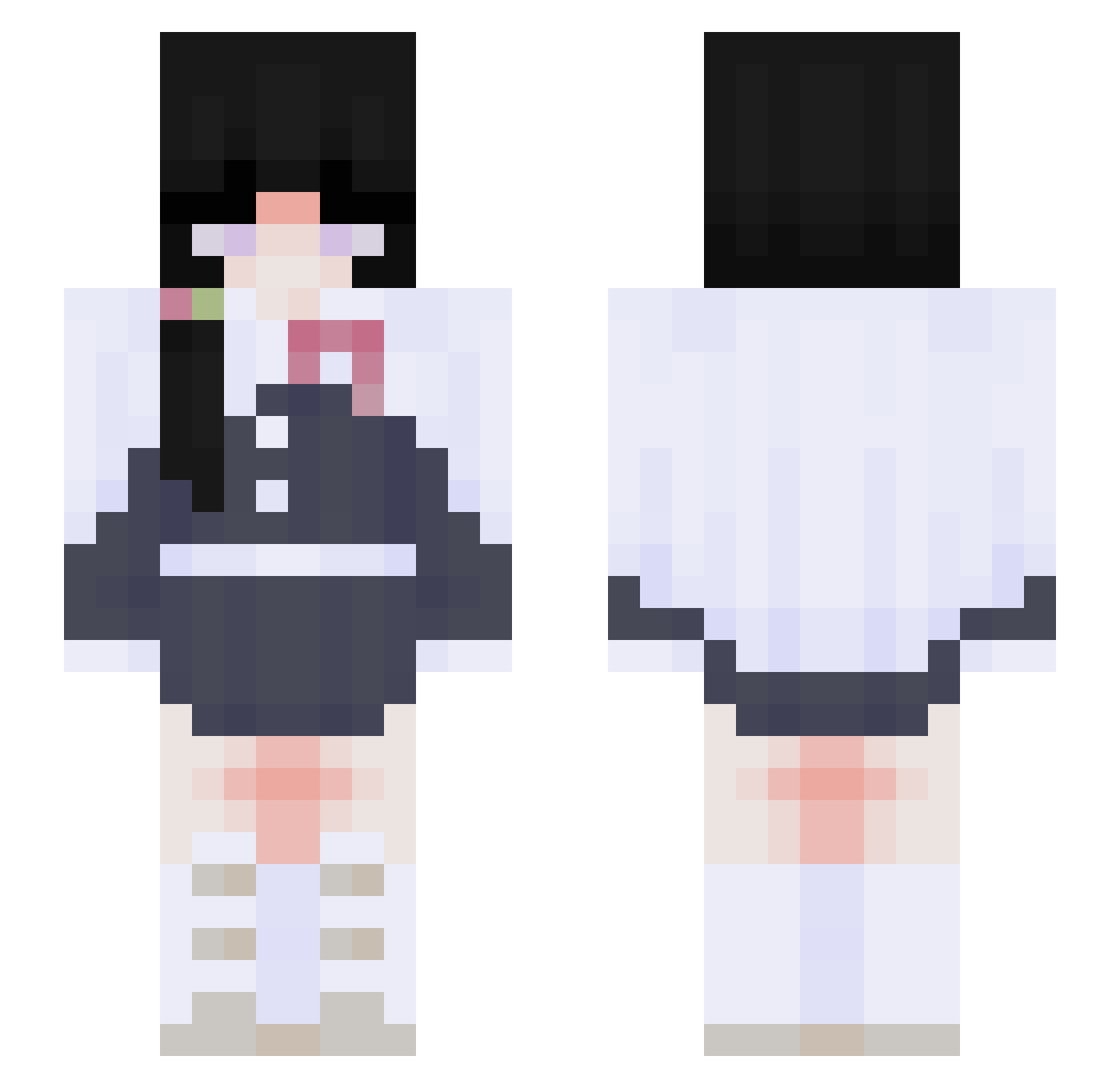 1ixfe Minecraft skin, front and back view
