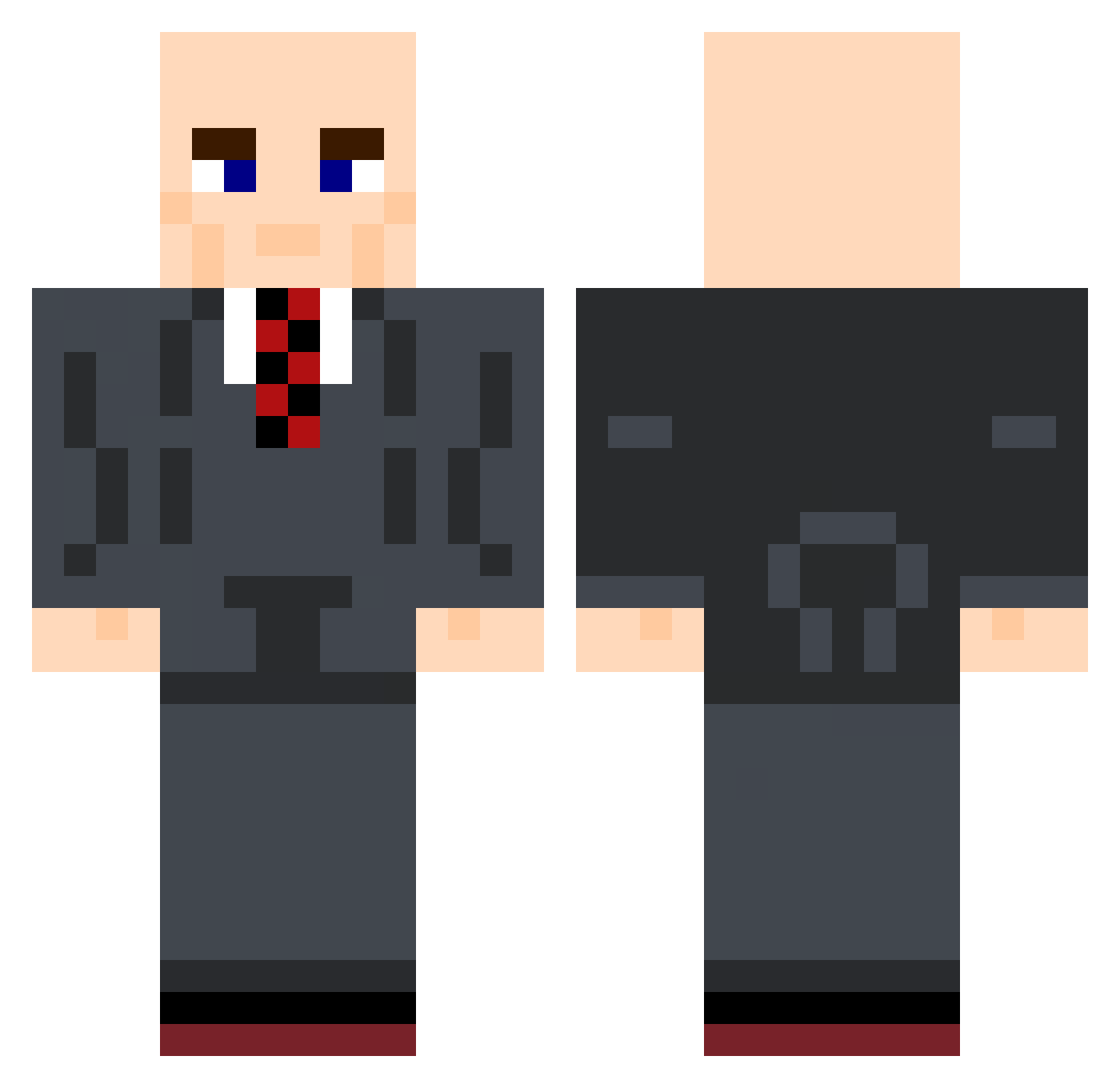 halfminecraft Minecraft skin, front and back view