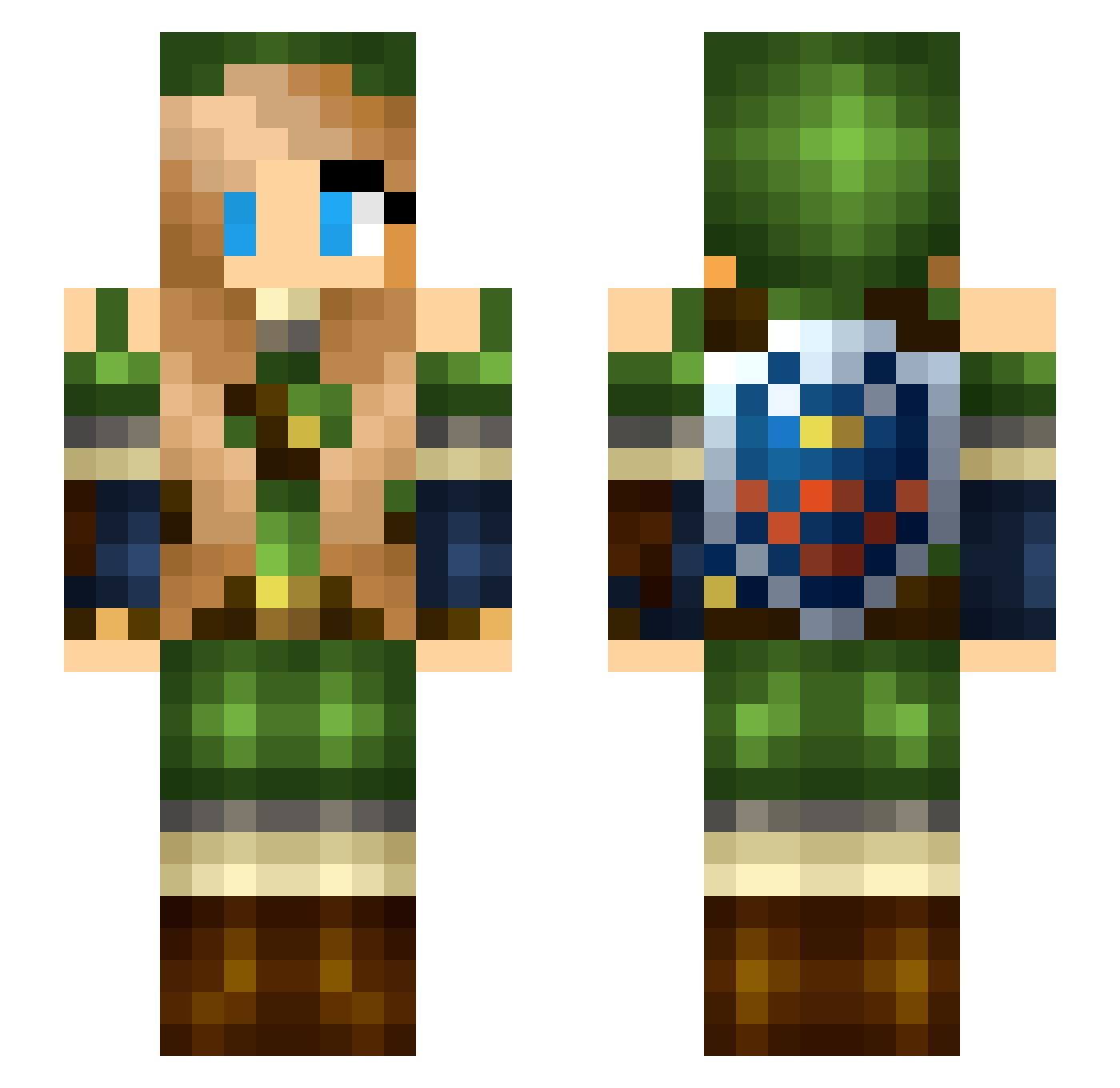 dani_dokie Minecraft skin, front and back view