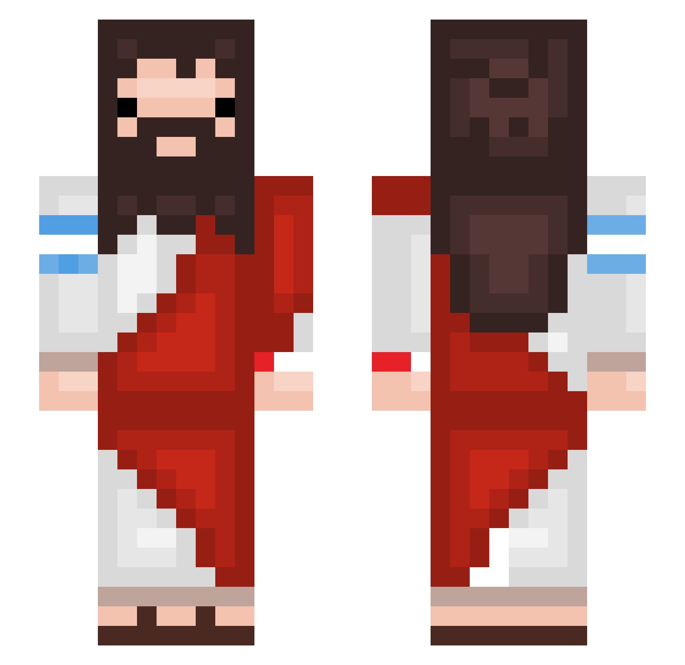 plaxxled23 Minecraft skin, front and back view