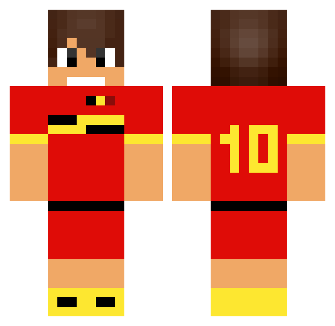 MrEvilDevil123 Minecraft skin, front and back view