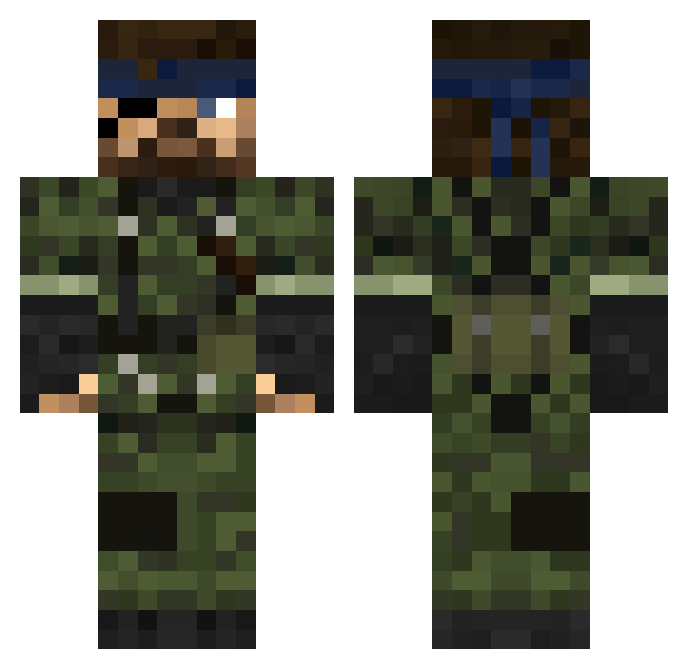 TheBozoEffect Minecraft skin, front and back view