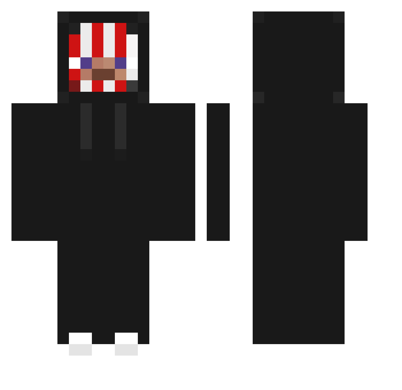 iCameron Minecraft skin, front and back view