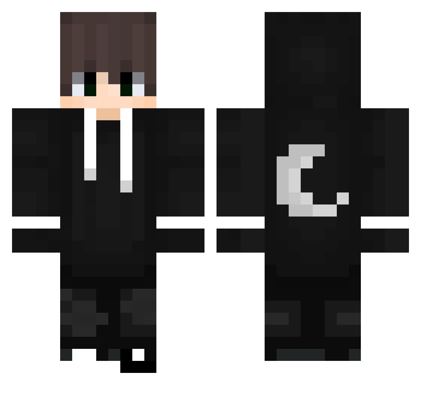 Sin_kuru Minecraft skin, front and back view