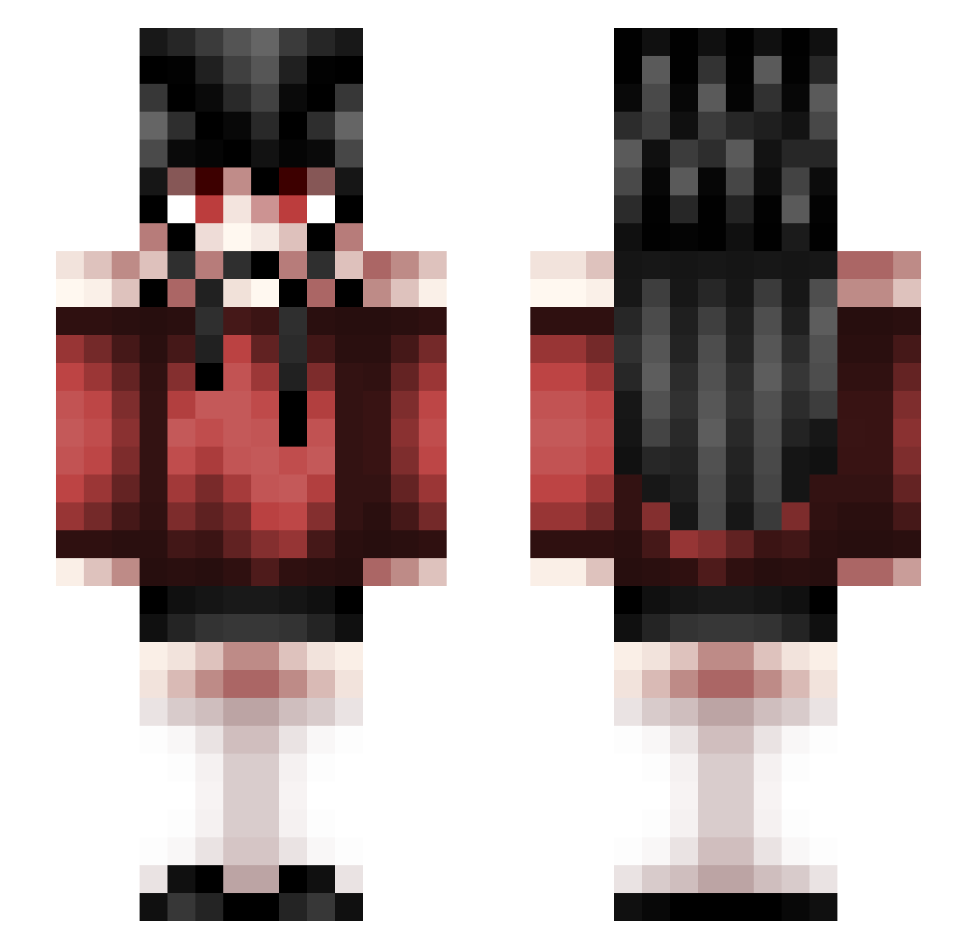 trhinn Minecraft skin, front and back view