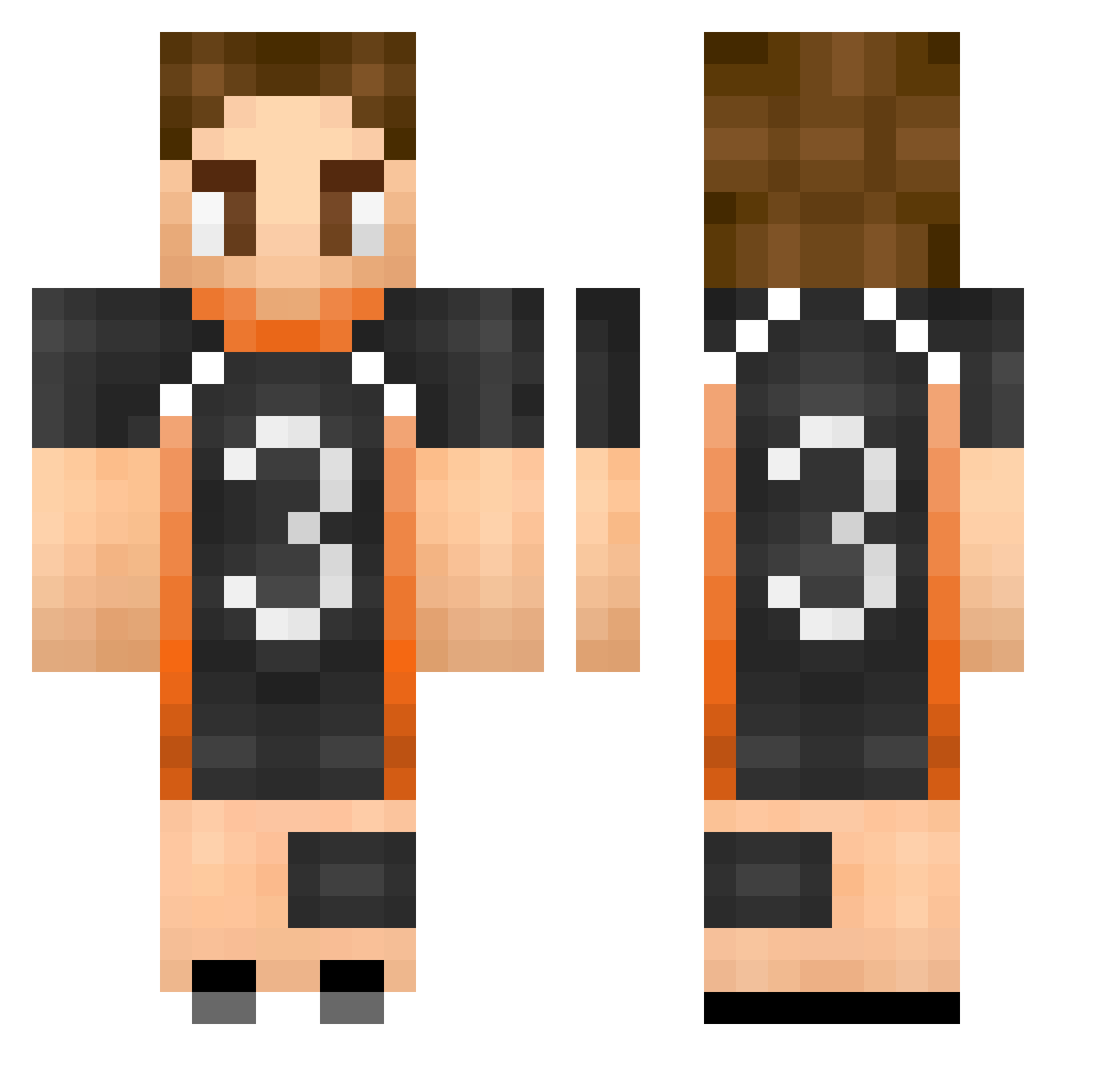 EacanFTW Minecraft skin, front and back view