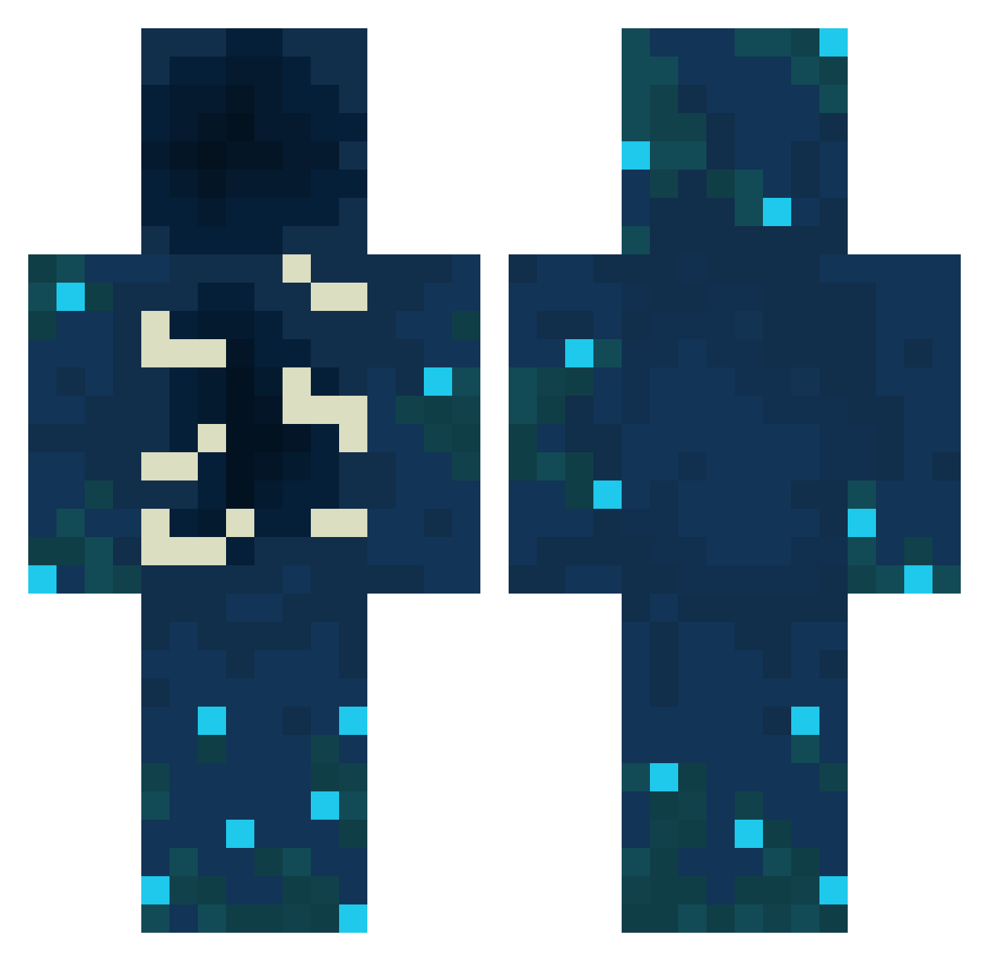 Jontrek Minecraft skin, front and back view