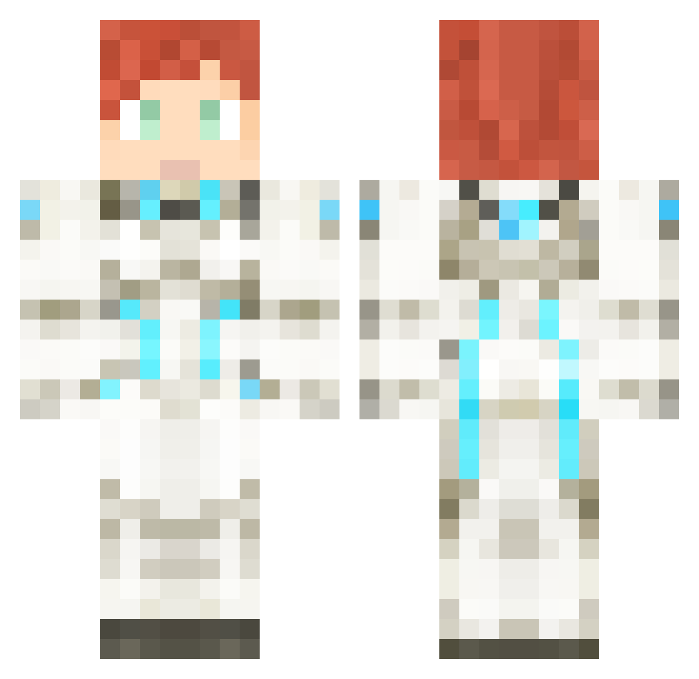 Xingua Minecraft skin, front and back view