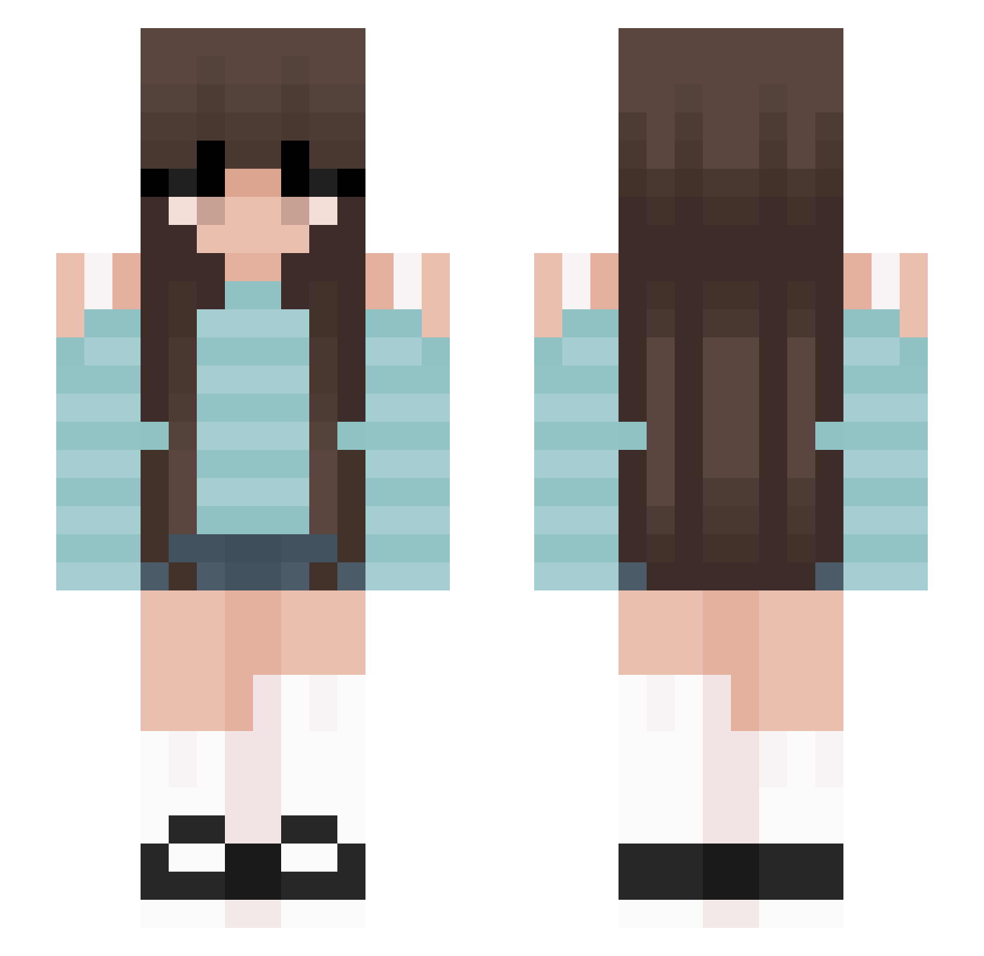 Einfachlilly Minecraft skin, front and back view